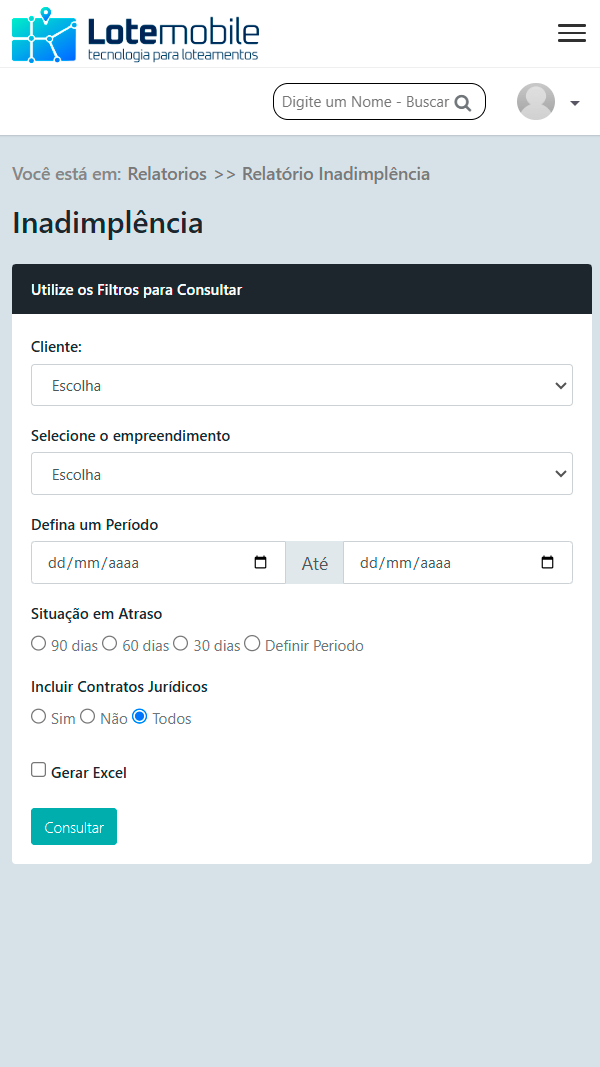 Sistema para gestão de loteamentos